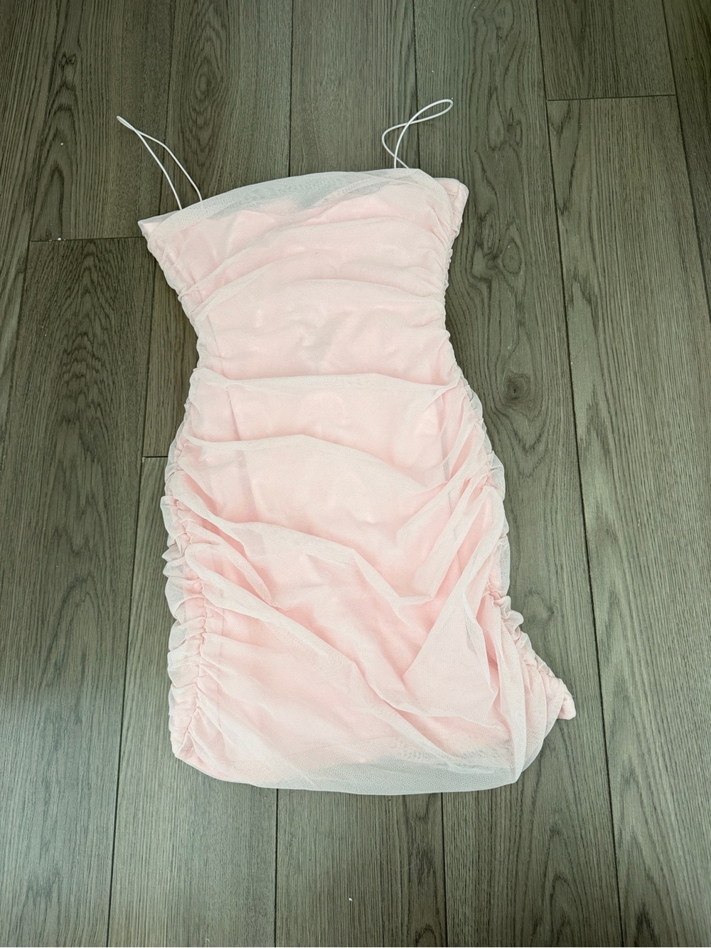 Babyboo Xs mini sparkling Light Pink Ruched Slip Dress